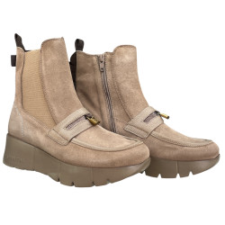 Botki Damskie Hispanitas HI265153 Beż Taupe Skóra Naturalna Zamszowe
