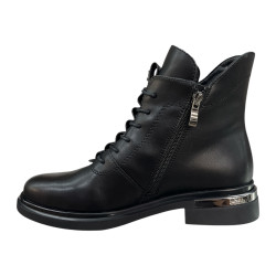 Botki damskie Goodin SZ-26008 czarne skóra naturalna