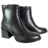 Botki Damskie D&A CR62-3331 Skóra Czarne Lico Na Klocku
