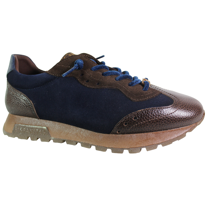 Sneakersy damskie Hispanitas CHI265106 skóra Espresso Velour Navy Blue