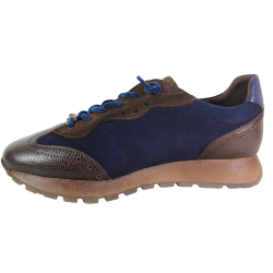 Sneakersy damskie Hispanitas CHI265106 skóra Espresso Velour Navy Blue