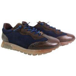Sneakersy damskie Hispanitas CHI265106 skóra Espresso Velour Navy Blue