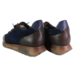 Sneakersy damskie Hispanitas CHI265106 skóra Espresso Velour Navy Blue