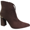 Botki damskie Ideal Shoes 5331A brązowe zamszowe czekoladowe