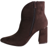 Botki damskie Ideal Shoes 5331A brązowe zamszowe czekoladowe