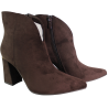 Botki damskie Ideal Shoes 5331A brązowe zamszowe czekoladowe