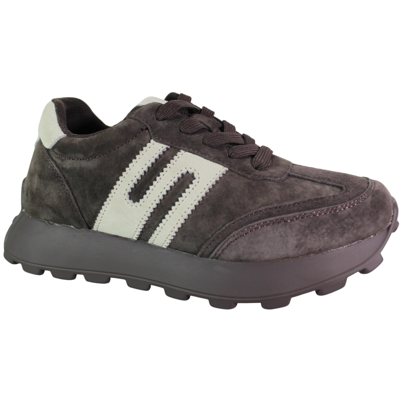 Sneakersy damskie Jankowski JK/A-3-811 skóra naturalna brązowe zamszow