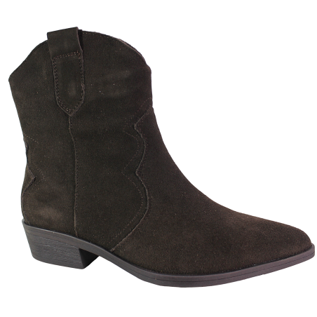 Botki damskie Ideal Shoes 5310A brązowe czekoladowe skóra naturalna za