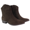 Botki damskie Ideal Shoes 5310A brązowe czekoladowe skóra naturalna za