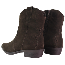 Botki damskie Ideal Shoes 5310A brązowe czekoladowe skóra naturalna za