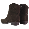 Botki damskie Ideal Shoes 5310A brązowe czekoladowe skóra naturalna za
