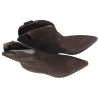 Botki damskie Ideal Shoes 5310A brązowe czekoladowe skóra naturalna za