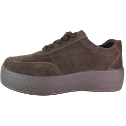 Sneakersy damskie Cambell 26-13311 brązowe czekoladowe zamszowe skóra