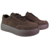Sneakersy damskie Cambell 26-13311 brązowe czekoladowe zamszowe skóra