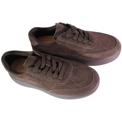 Sneakersy damskie Cambell 26-13311 brązowe czekoladowe zamszowe skóra