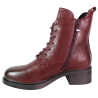 Botki damskie Goodin HX-7230 bordowe lico wygodne na zamek