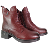 Botki damskie Goodin HX-7230 bordowe lico wygodne na zamek