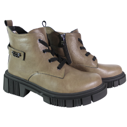 Botki damskie T.Sokolski Z25-291 skóra taupe lico płaskie