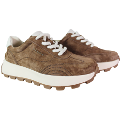 Sneakersy damskie Goodin GD-XW-1088 skóra naturalna brązowe zamszowe