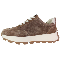 Sneakersy damskie Goodin GD-XW-1076 skóra naturalna brązowe zamszowe