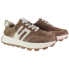Sneakersy damskie Goodin GD-XW-1076 skóra naturalna brązowe zamszowe