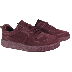 Sneakersy damskie Jankowski JK/A-3-338 skóra naturalna bordowe zamszow