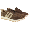 Sneakersy damskie Getel M-036 skóra naturalna brązowe zamszowe