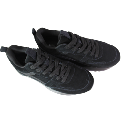Sneakersy damskie Vinceza 67006 skórzane czarne zamszowe wygodne