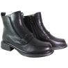 Botki damskie D&A CR62-3409 skóra naturalna czarne lico płaskie
