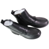 Botki damskie D&A CR62-3409 skóra naturalna czarne lico płaskie