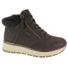 Botki damskie Jana 8-26268-45 brązowe nubukowe czekoladowe Vegan Shoes