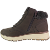 Botki damskie Jana 8-26268-45 brązowe nubukowe czekoladowe Vegan Shoes