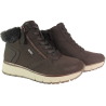 Botki damskie Jana 8-26268-45 brązowe nubukowe czekoladowe Vegan Shoes