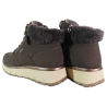Botki damskie Jana 8-26268-45 brązowe nubukowe czekoladowe Vegan Shoes