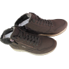 Botki damskie Jana 8-26268-45 brązowe nubukowe czekoladowe Vegan Shoes