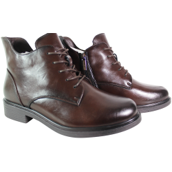 Botki damskie Cambell 26-19484 skóra brązowe lico czekoladowe trzewiki