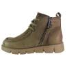 Botki damskie Vinceza 67013 skóra naturalna zielone khaki nubukowe