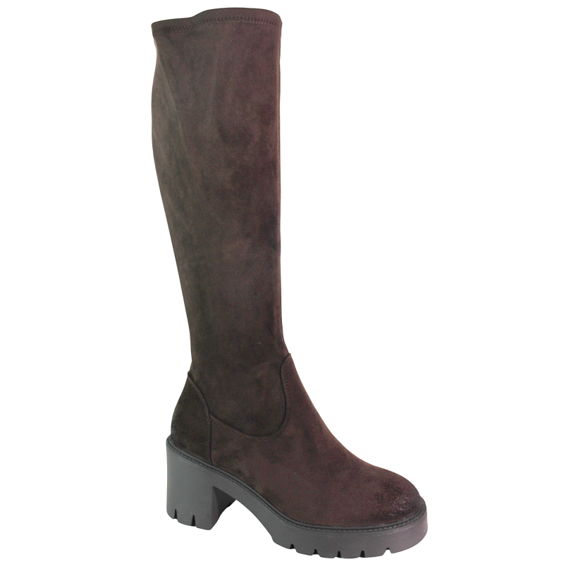 Kozaki damskie Vinceza 58332 brązowe zamszowe czekoladowe
