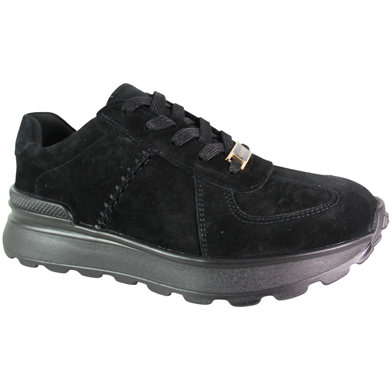Sneakersy damskie Goodin GD-XW-1078 czarne zamszowe skórzane
