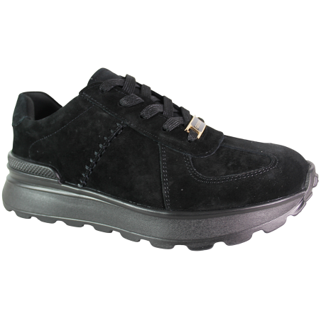 Sneakersy damskie Goodin GD-XW-1078 czarne zamszowe skórzane