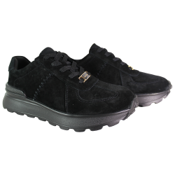Sneakersy damskie Goodin GD-XW-1078 czarne zamszowe skórzane